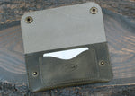 Snap trucker wallet in grigio Badalassi Wax