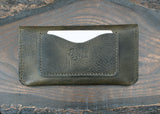 Snap trucker wallet in grigio Badalassi Wax