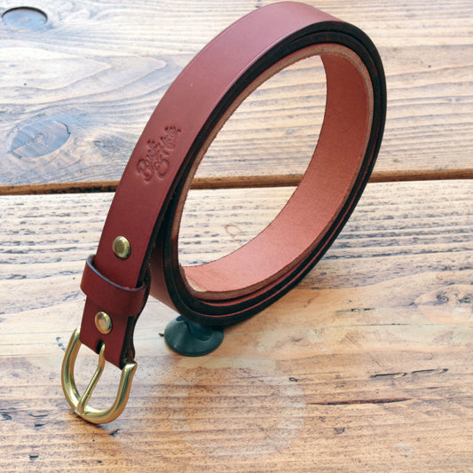 Handmade leather belt in saddle tan (Copy)