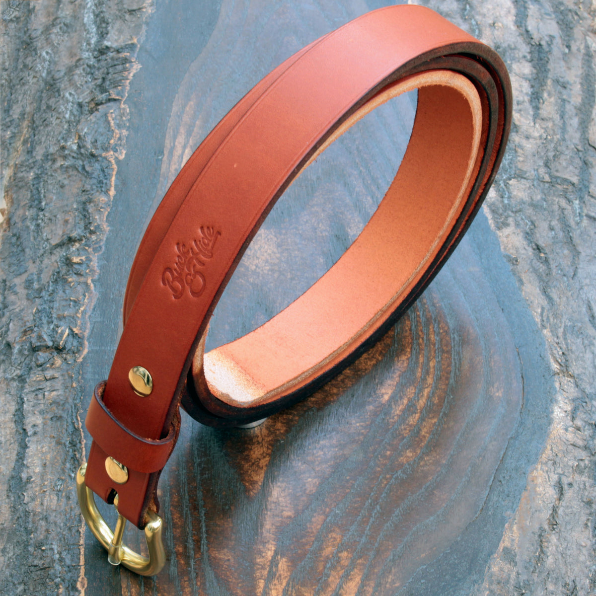 Handmade leather belt in saddle tan (Copy)