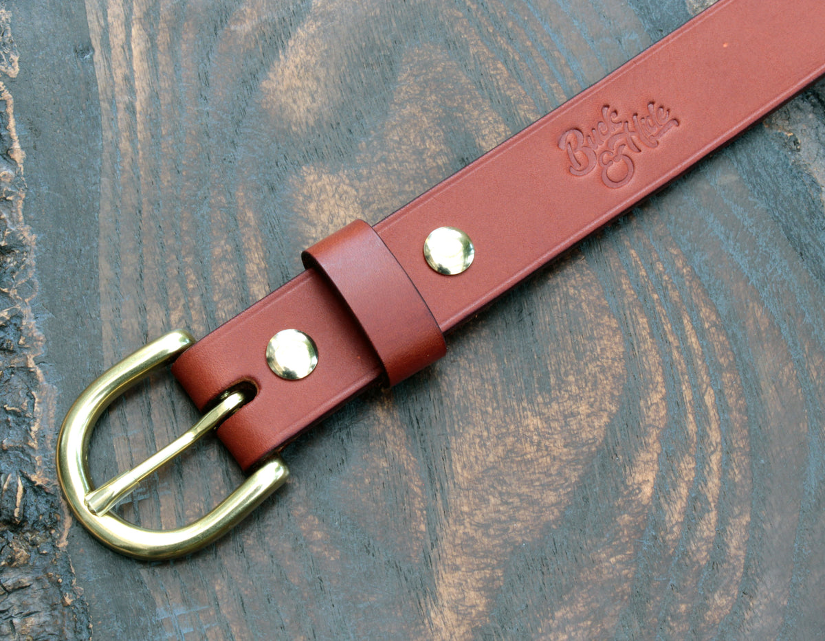 Handmade leather belt in saddle tan (Copy)