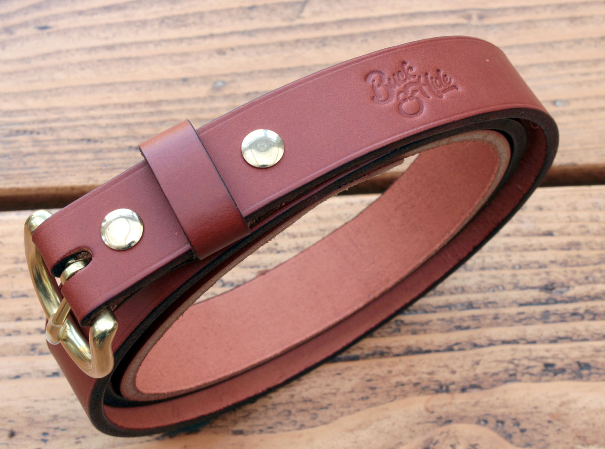 Handmade leather belt in saddle tan (Copy)
