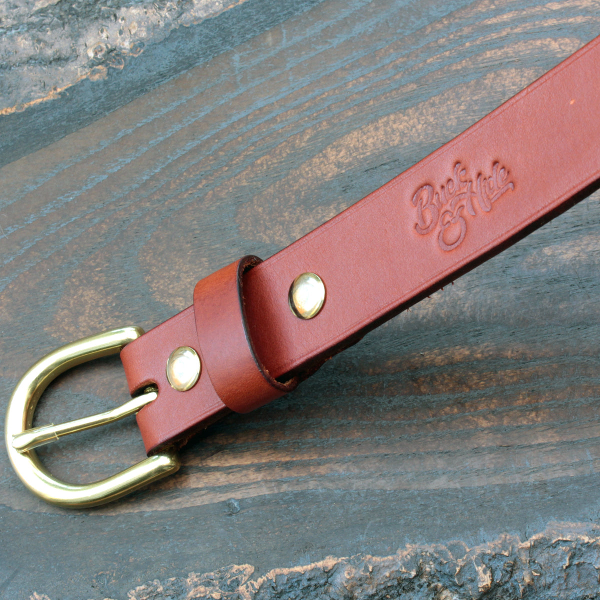 Handmade leather belt in saddle tan (Copy)