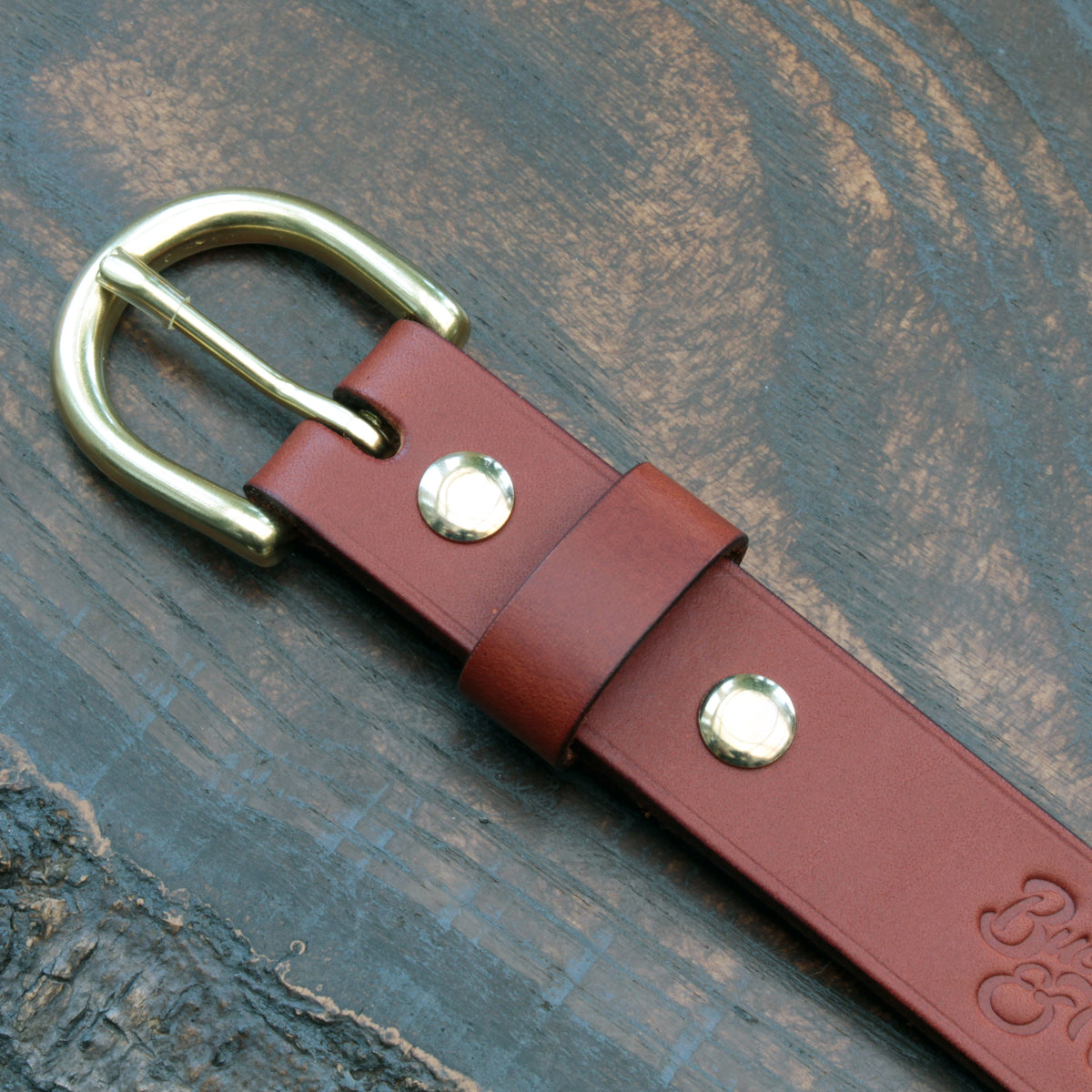 Handmade leather belt in saddle tan (Copy)