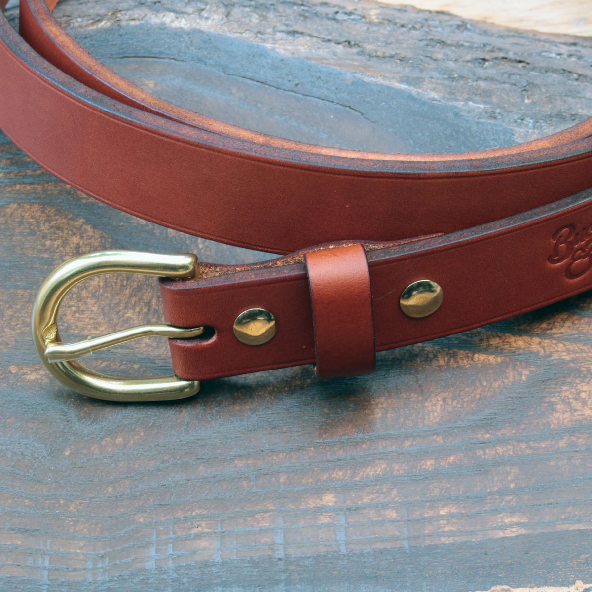 Handmade leather belt in saddle tan (Copy)