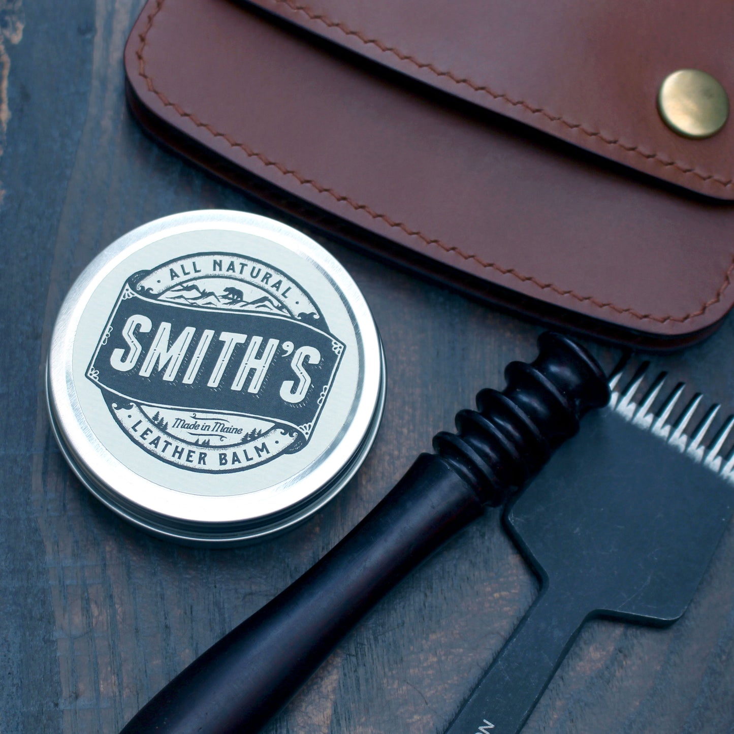 Smith's All Natural Leather Balm, 1oz small tin.