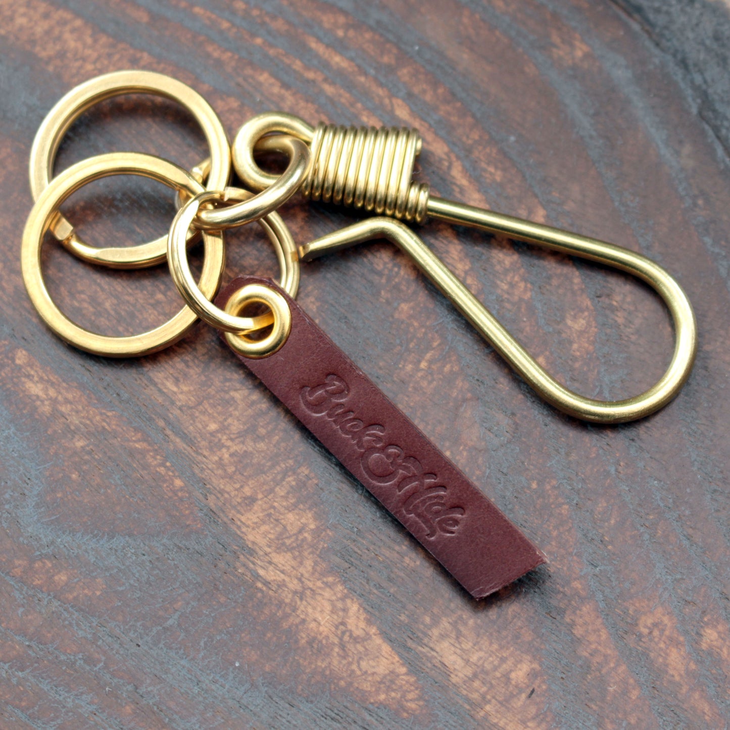 Solid brass wire-formed key hook