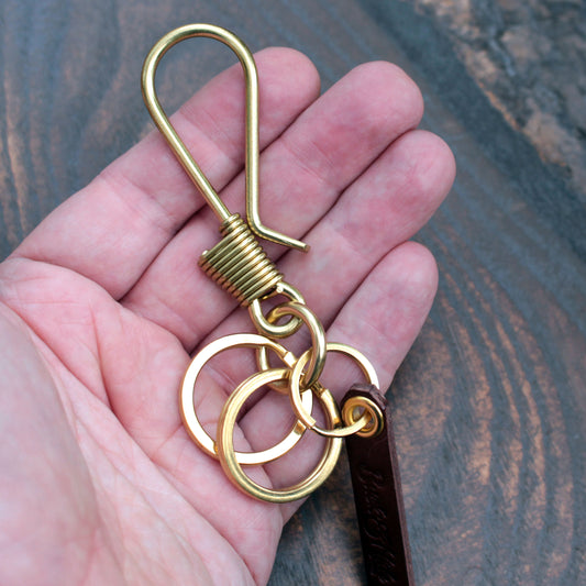 Solid brass wire-formed key hook
