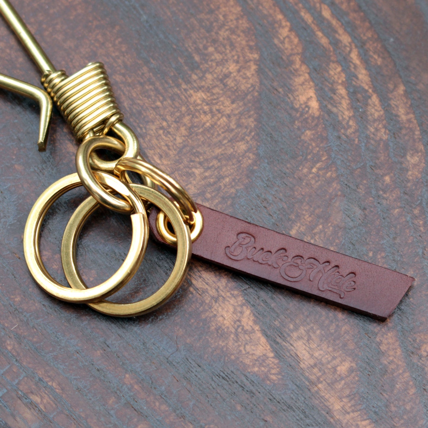 Solid brass wire-formed key hook