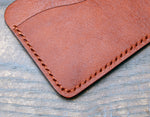 Soft leather 3-slot card holder