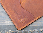 Badalassi Wax five-slot bifold wallet, Cognac