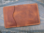 Badalassi Wax five-slot bifold wallet, Cognac