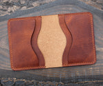 Badalassi Wax five-slot bifold wallet, Cognac