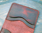 Badalassi Wax five-slot bifold wallet, Bordeaux