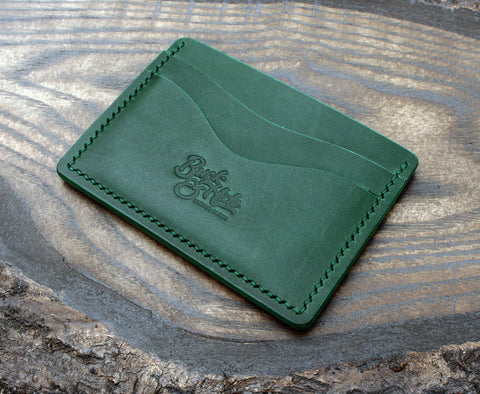 Green Buttero five-slot card holder - private order