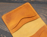 Badalassi Wax five-slot bifold wallet, Napoli yellow