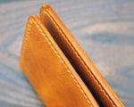 Badalassi Wax five-slot bifold wallet, Napoli yellow