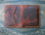 Short trucker wallet in olmo Wax leather - custom build