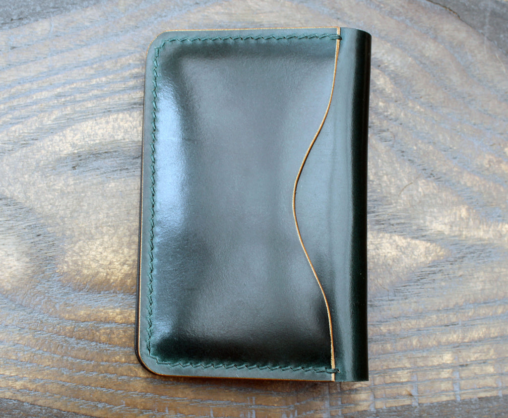 Made to Order Shell Cordovan Handmade Pocket Organizer Bifold Vertical