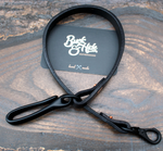 Black wallet lanyard, nickel fish hook & clip, custom order