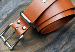 Saddle tan Etrusco leather belt