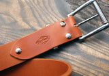 Saddle tan Etrusco leather belt
