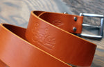 Saddle tan Etrusco leather belt