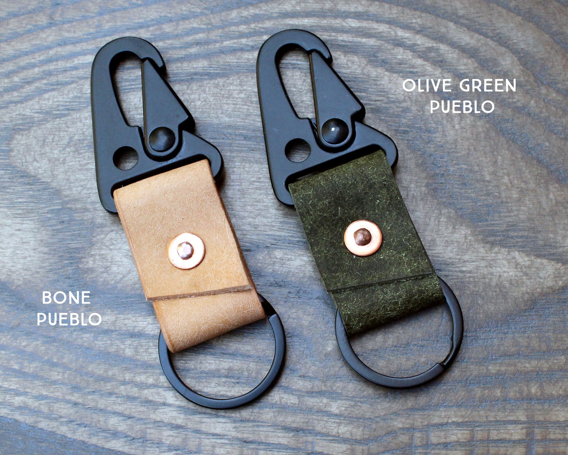 Black hardware military spring clip - Buck&Hide