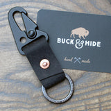 Black key fob with Buck&Hide ring. - Buck&Hide