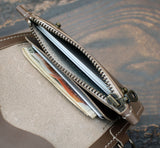 Short trucker wallet in taupe Buttero